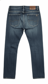 Dolce & Gabbana Men's Logo Patch Denim Jeans | Slim-Fit Vintage Wash